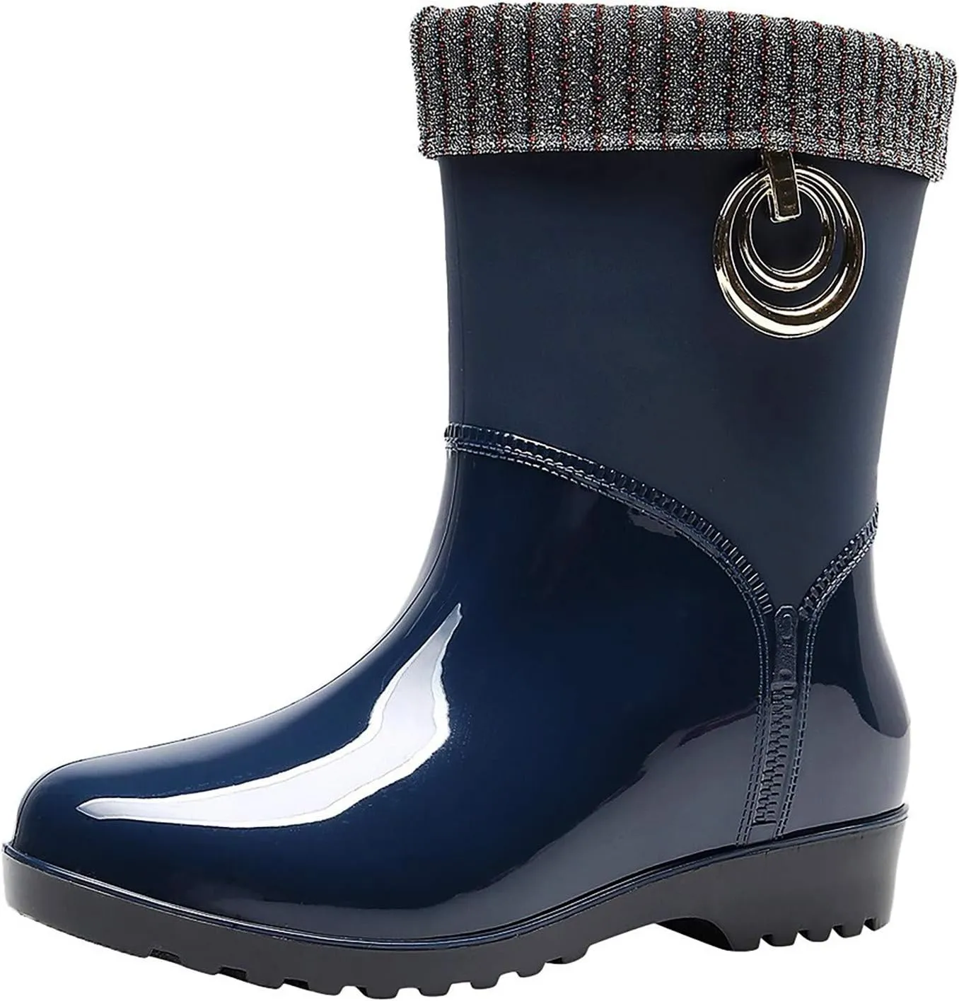 AMDBEL Short Rain Boots for Women, Waterproof Garden Shoes, Women's Ankle Rain Boots Waterproof Chelsea Boots for Outdoor