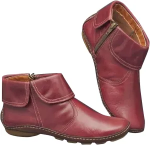Ankle Boots for Women Brown Booties for Women Comfortable Boots for Women Flat Boot Laces Lightweight Cute Round Toe Cut Out Chunky Stacked Heel Slip on