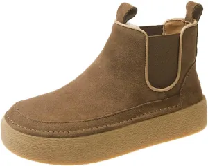 Ankle Cowboy Boots for Women Botas Mujer Heels Boots Leather Wedge Boots for Women Mens Black Round toe Ankle High Western Boots Wide Width Dress Booties for Women Plus Size