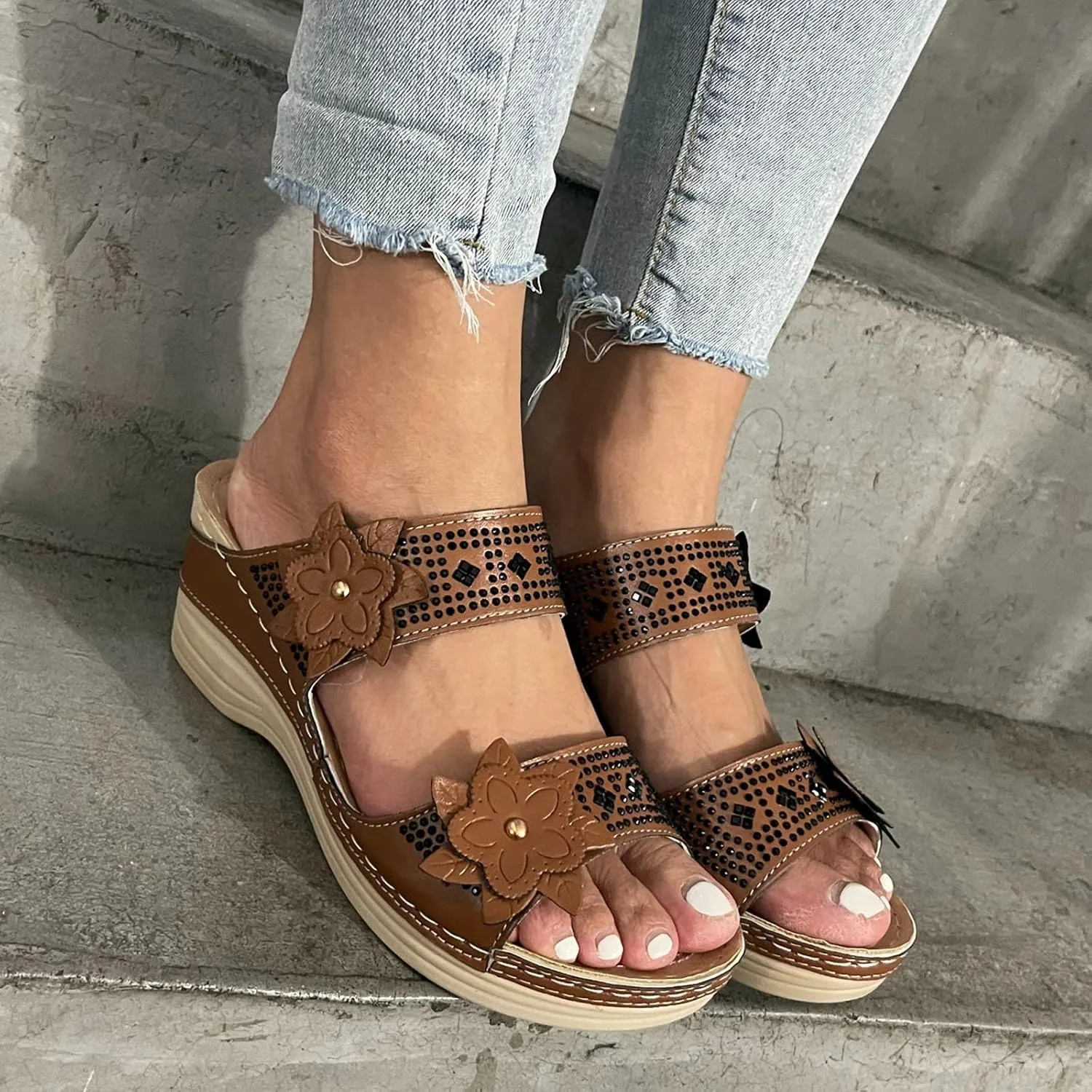 Arch Support Slippers Women Plantar Fasciitis Black Orthopedic Dress Shoes Women Sandals for Women Dressy Wedding Black Sandals Women Comfortable Womens Orthopedic Sandals 9 Wide Fit Sandals