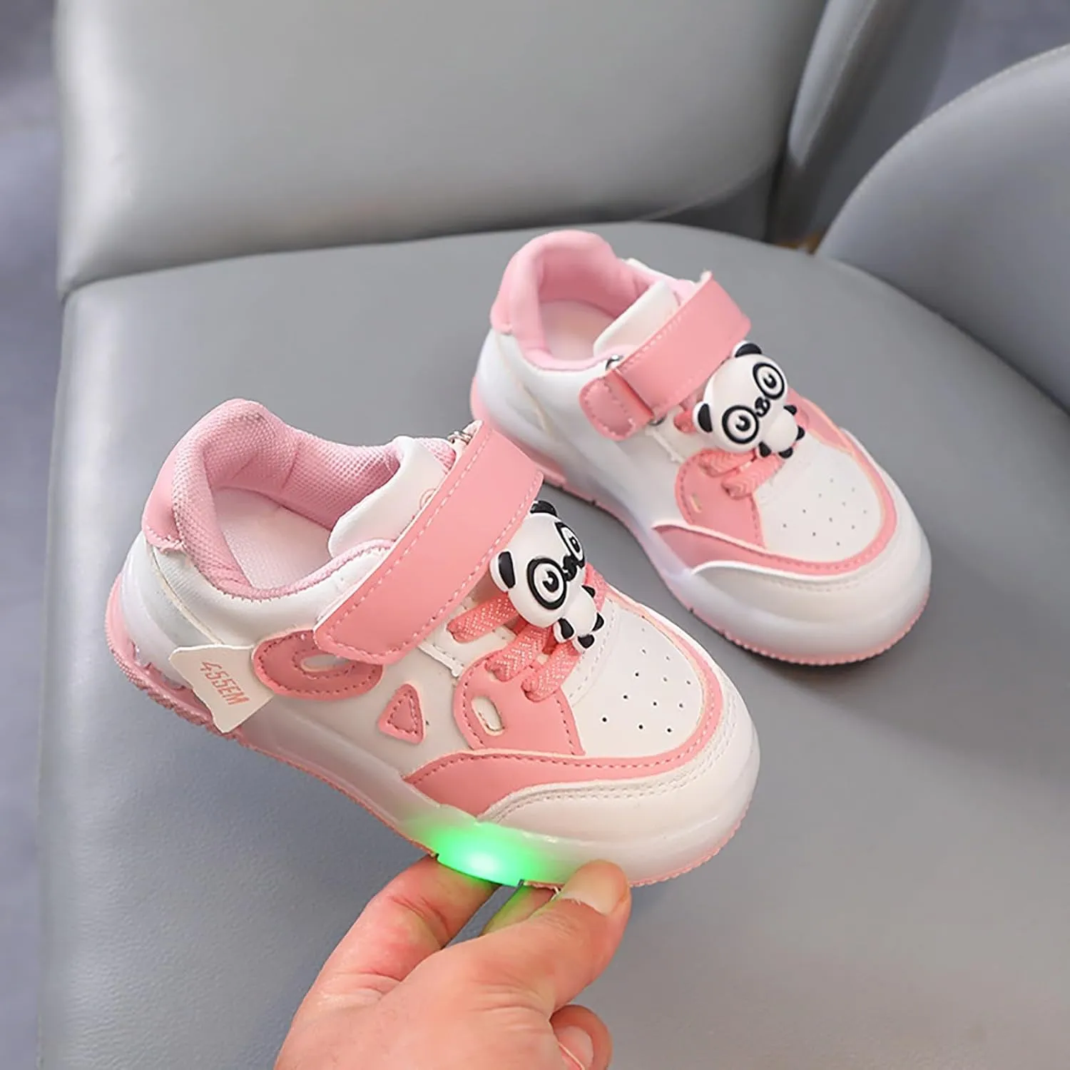 Baby Boys Girls Glitter Sneakers Flat Non Slip First Walking Sport Shoes Toddler Lightweight Sequins No Lace Sneakers