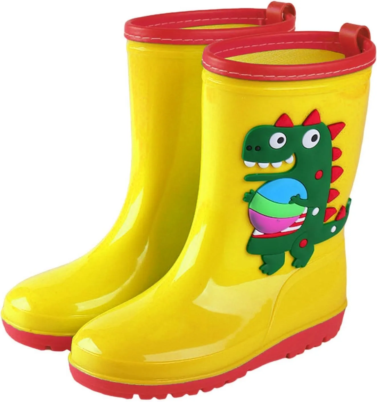 Baby Waterproof Rain Boots, Toddler Kids Boys Girls Cartoon Rubber Soft Sole Rain Shoes Waterproof Rain Boots
