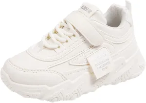 Boys Girls Tennis Running Shoes Lightweight Breathable Flat Sole Thick Sole Athletic Sports Running Shoes Girls