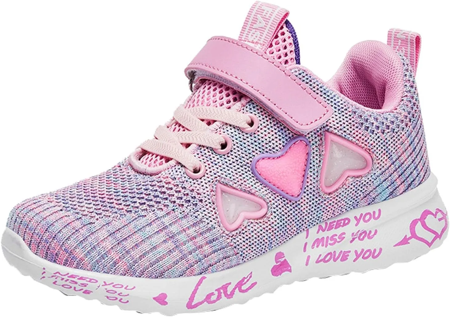 Boys Girls Tennis Sneaker Kids Lightweight Breathable Lace-up Running Athletic Shoes for Toddler/Big Kid