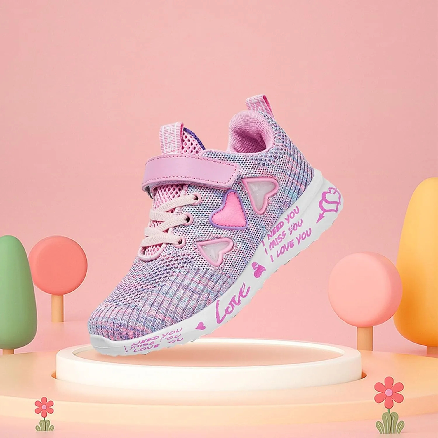 Boys Girls Tennis Sneaker Kids Lightweight Breathable Lace-up Running Athletic Shoes for Toddler/Big Kid