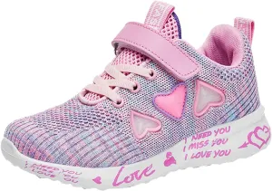 Boys Girls Tennis Sneaker Kids Lightweight Breathable Lace-up Running Athletic Shoes for Toddler/Big Kid