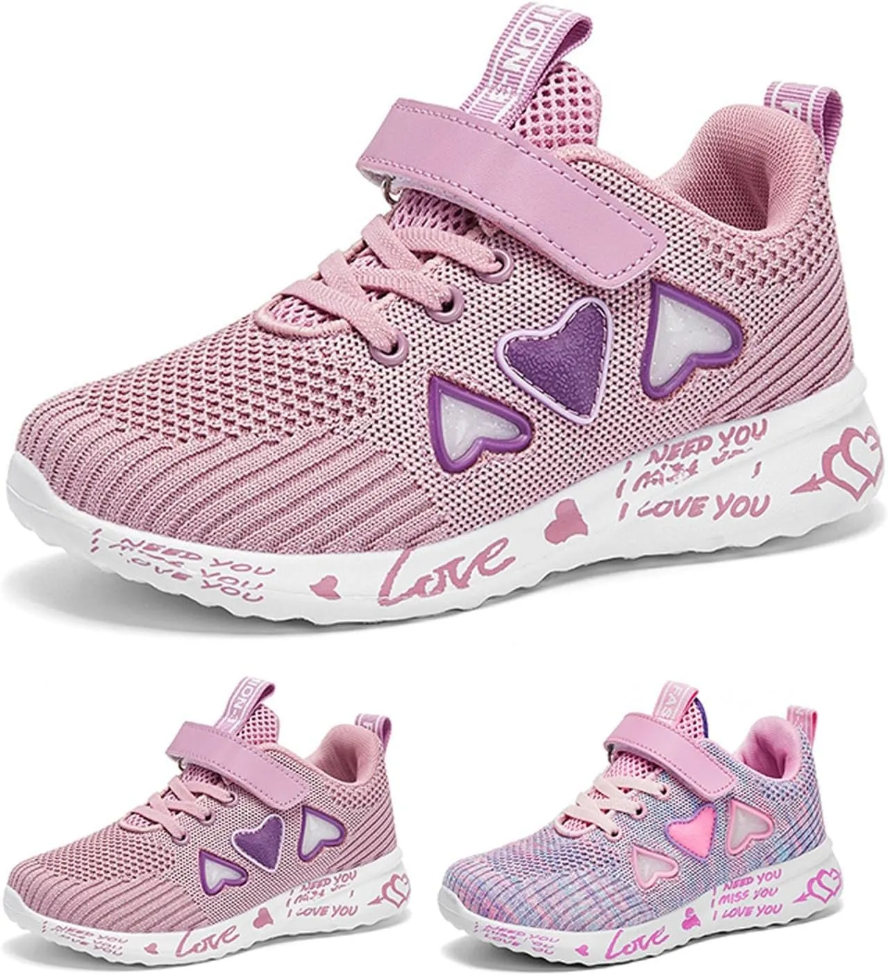 Boys Girls Tennis Sneaker Kids Lightweight Breathable Lace-up Running Athletic Shoes for Toddler/Big Kid