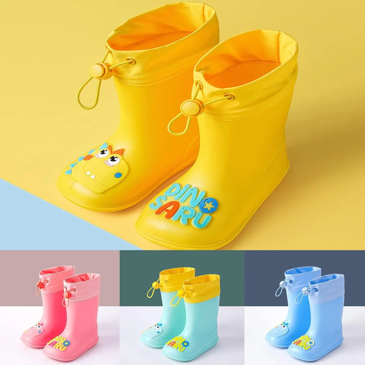 Cartoon Dinosaur Children Rain Boots Non Slip Kids Rainboots Girl Boots Size 11