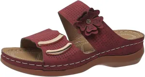 Casual Sandals for Women Arch Support Orthopedic Wedge Sandal Two Band Slip On Summer Platforms Open Toe Comfy Shoes