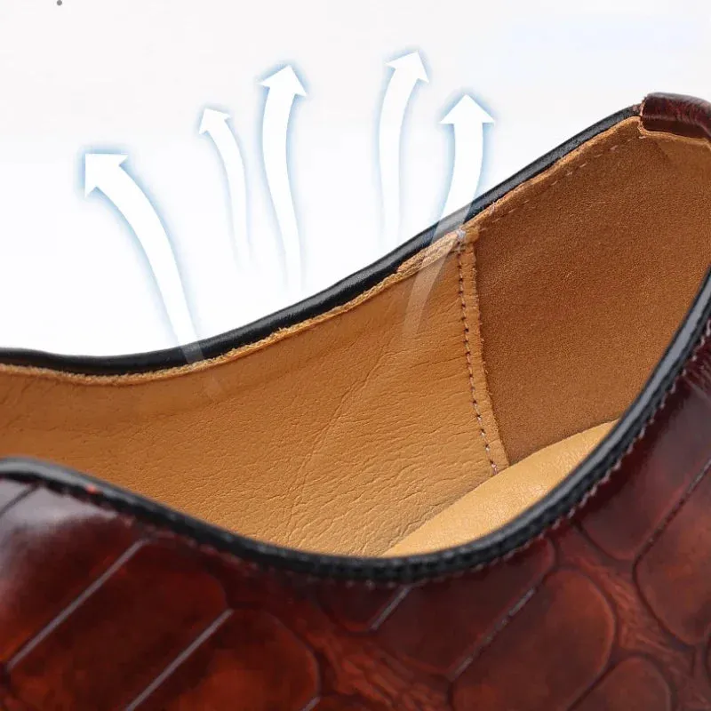 Classic Embossed Oxford Shoes for Men