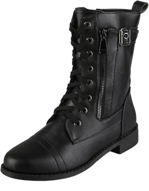 Combat Boots Womens Ankle Black Ankle Booties for Women Women's Ankle Boots Hiking Boot Laces Men Soft Sole Fashion Closed Toe Wide Fit Available