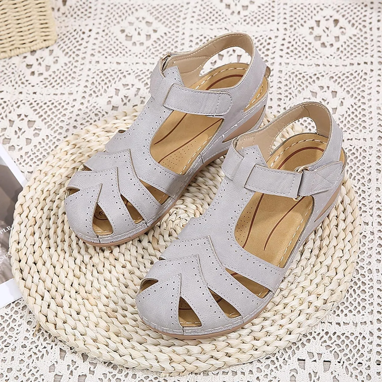 Comfortable Summer Shoes Beach Fashion Wedges Toe Breathable Sandals Women's Women High Sandals