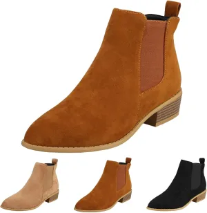 cowboy boots for women wide calf Ankle Boots for Women Chelsea Boots Women Ankle Boot Fashion Formal Shoes Slip On Elastic Casual Dress Ankle Boots