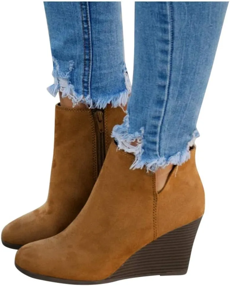 Dress Boots Women Red Ankle Boots Pointed Boots Womens Gray Boots Dressy Leather Ankle Boots for Women Low Heel Women's Ankle Boots Size 11 Wide Width