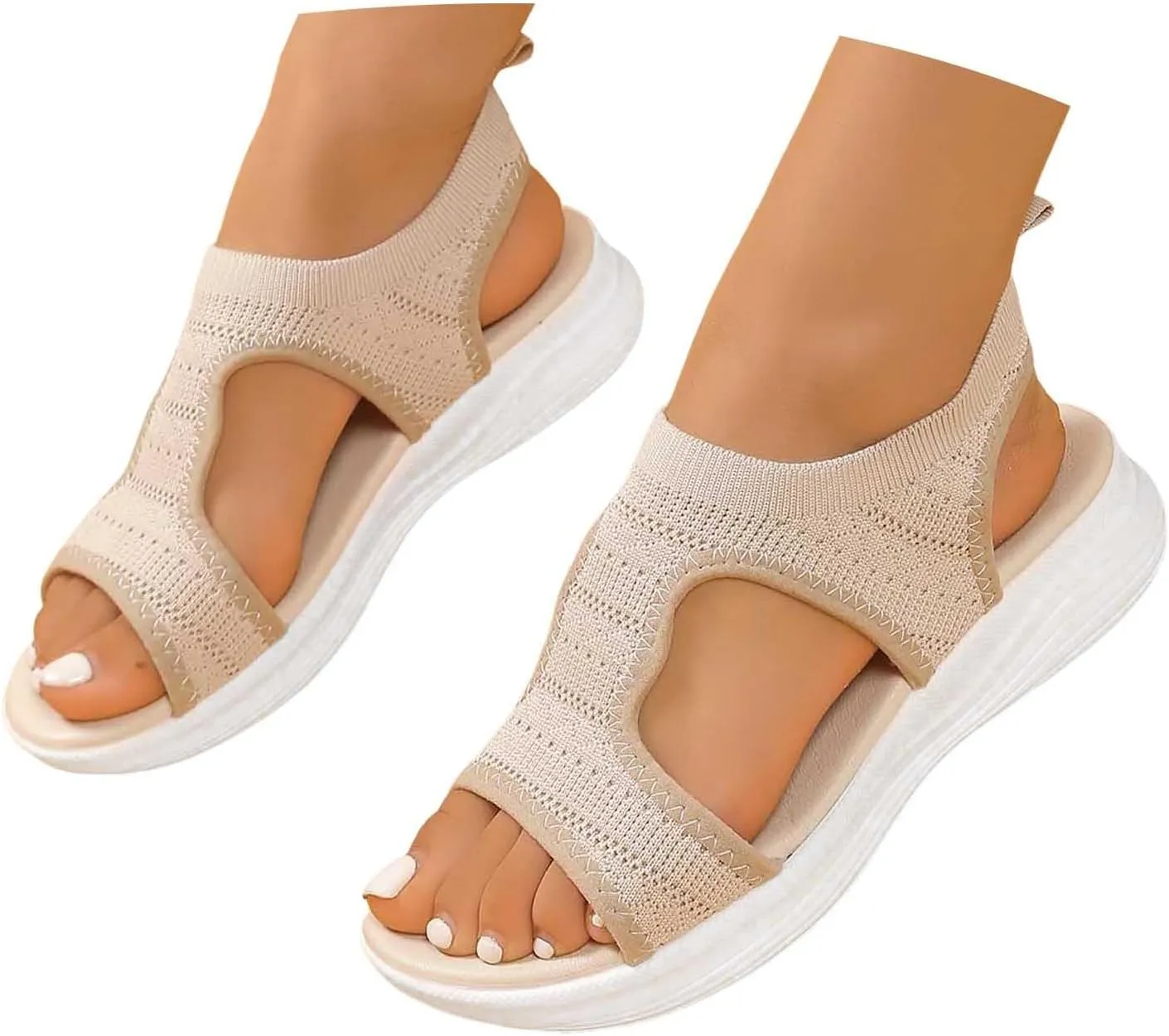 Dress Sandals For Women Sparkly Summer Shoes Women With Back Strap Fashion Gladiator Flat Sandals