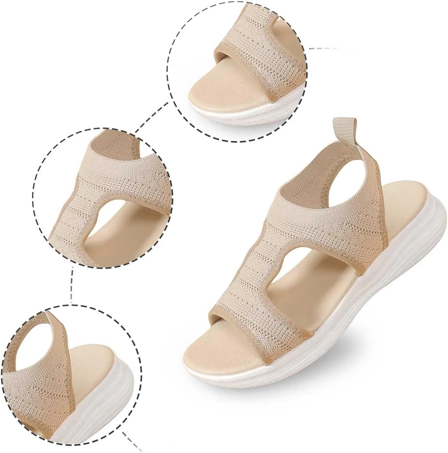 Dress Sandals For Women Sparkly Summer Shoes Women With Back Strap Fashion Gladiator Flat Sandals