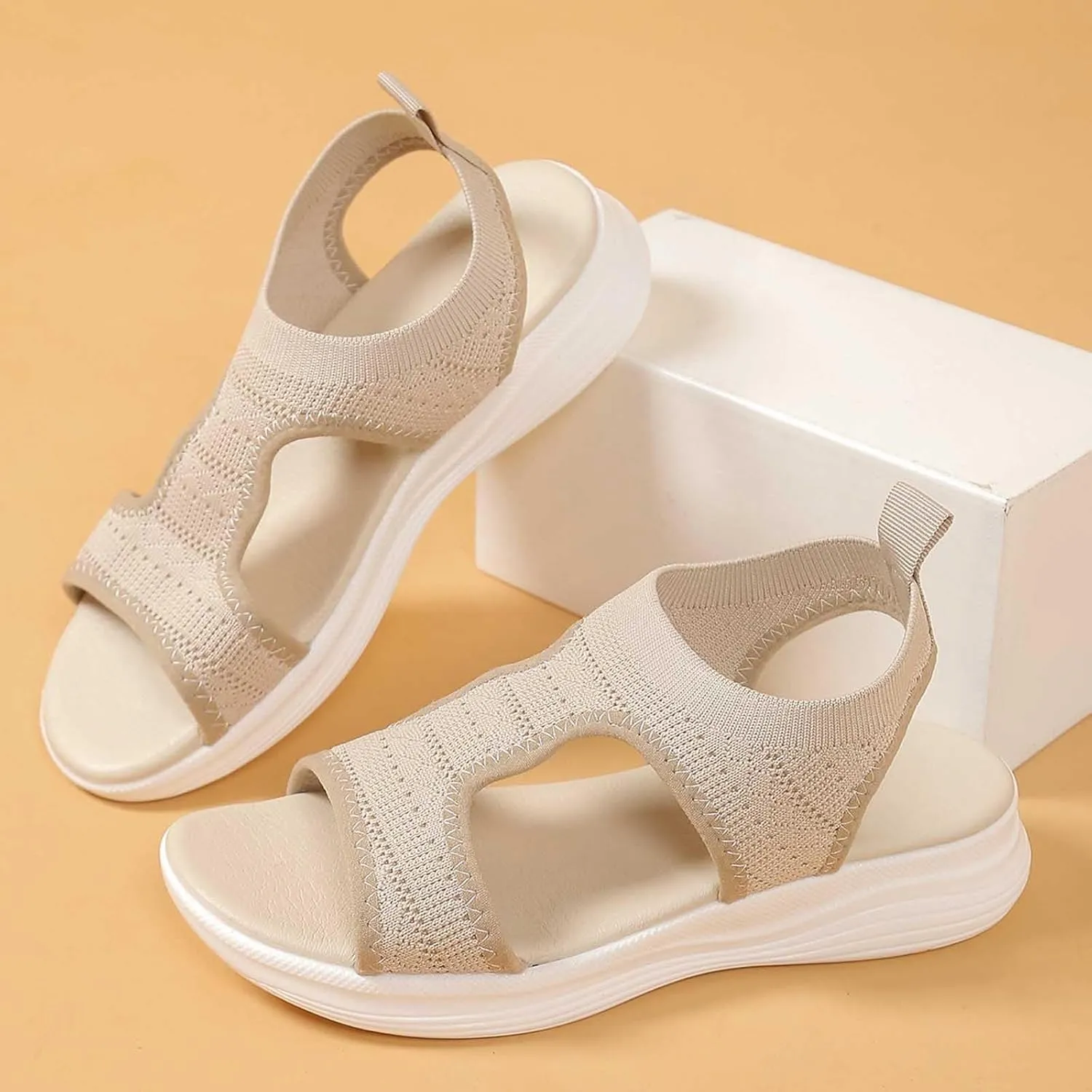 Dress Sandals For Women Sparkly Summer Shoes Women With Back Strap Fashion Gladiator Flat Sandals