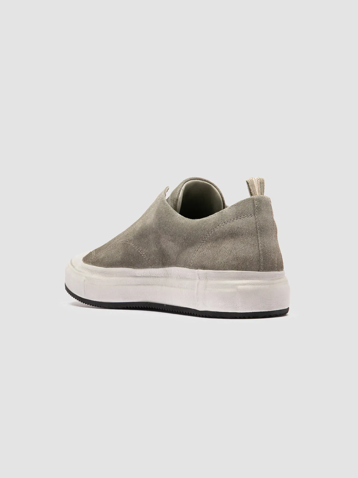 DUB 001 - Green Leather and Suede Slip On Sneakers