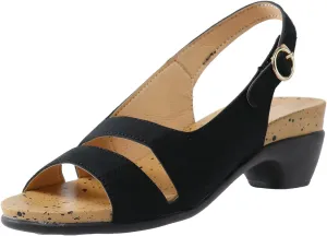 Eduavar Womens Sandals Comfortable, Womens Sandals Orthopedic Sandals Dressy Open Toe Low Heel Sandals with Ankle Strap