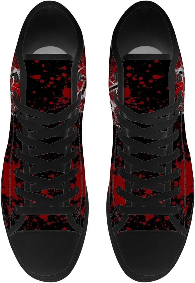 Faith Shoes for Men Women Faith Over Fear High Top Canvas Sneakers Lace Up Casual Walking Shoes Gifts for Dad Mom