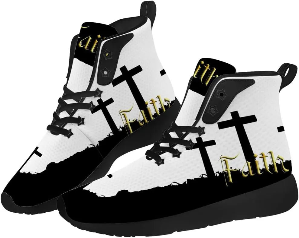 Faith Shoes for Women Men High Top Sneakers High Top Shoes Gifts for Mom Dad