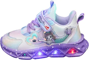 Girls Sneakers Toddler Sneakers Walking Shoes Boys Girls Light Up Tennis Shoes Lightweight Brethable Slip On Sneakers