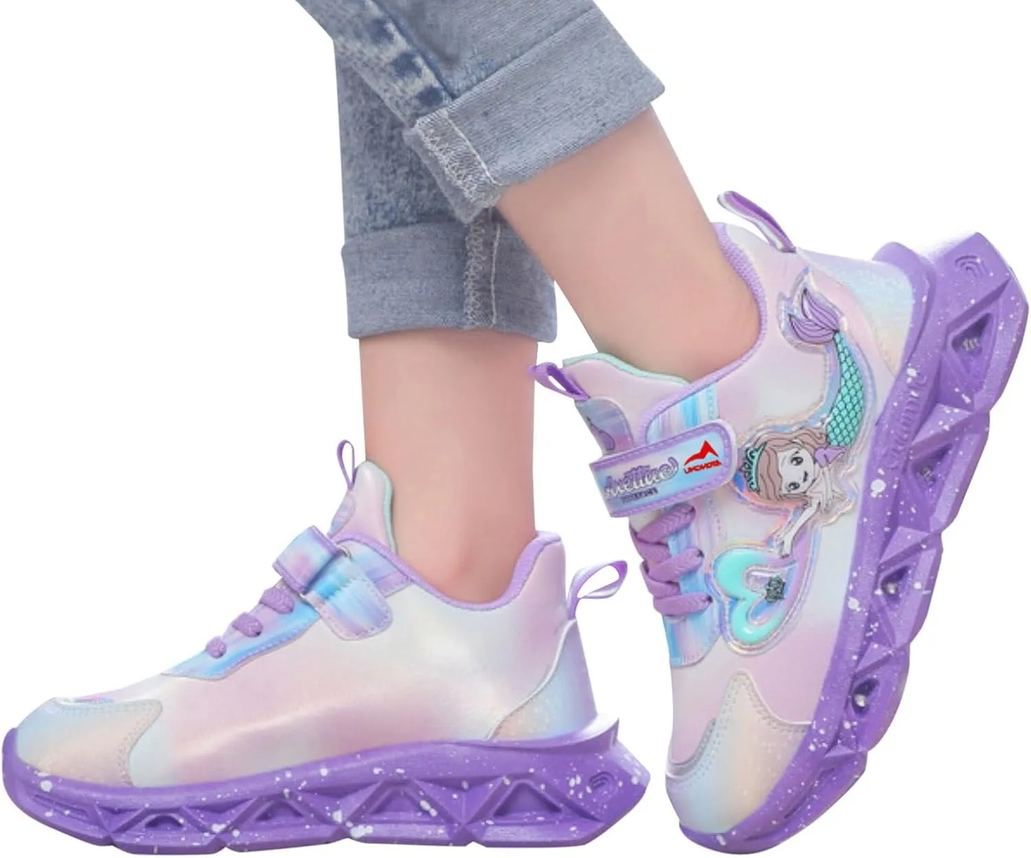 Girls Sneakers Toddler Sneakers Walking Shoes Boys Girls Light Up Tennis Shoes Lightweight Brethable Slip On Sneakers