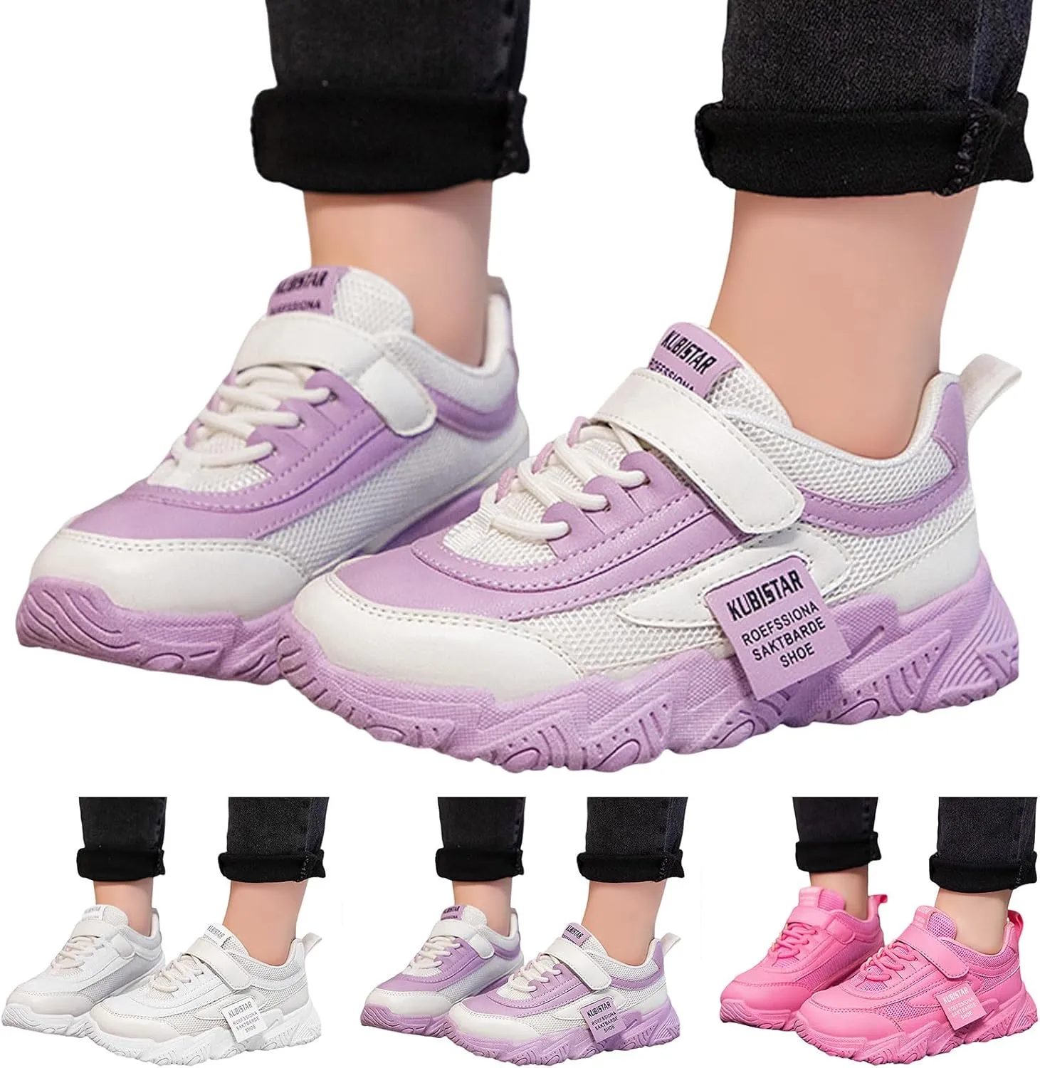 Girls Sneakers Toddler Sneakers Walking Shoes Boys Girls Toddler Tennis Shoes Lightweight Brethable Kids Slip On Shoe