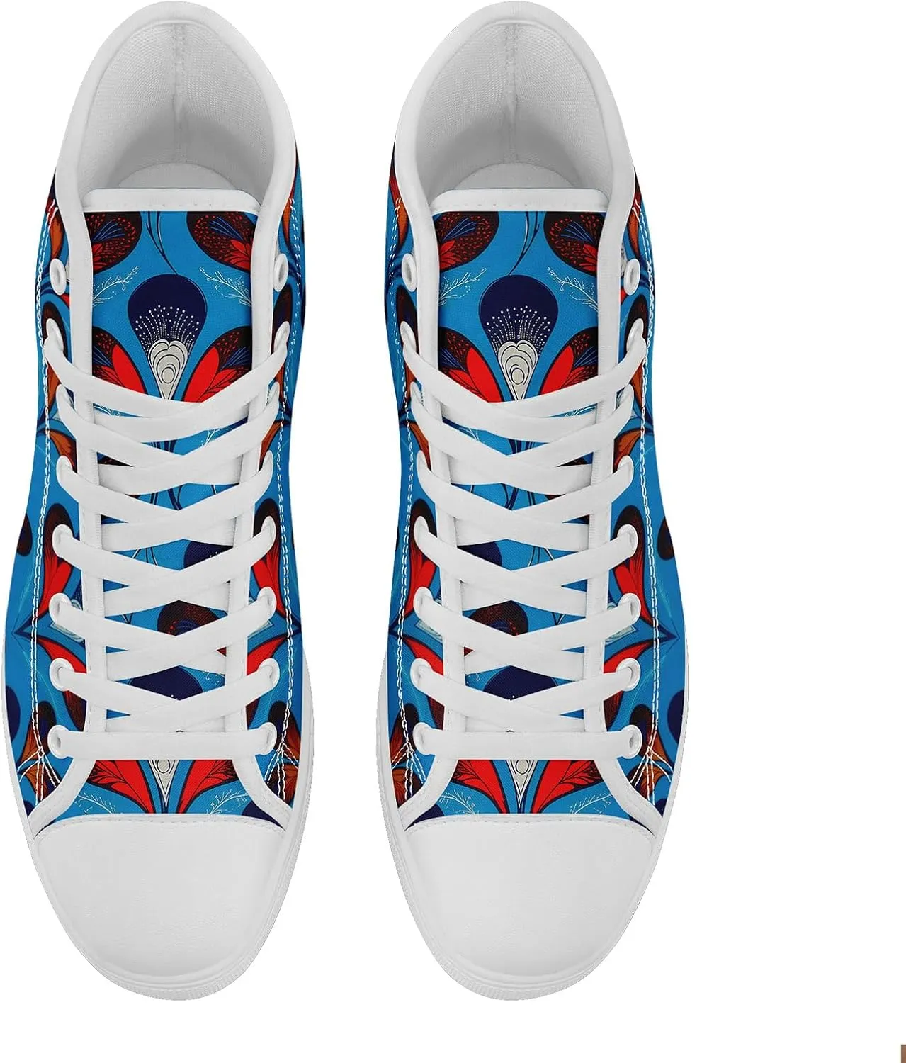 High Top Sneakers for Women Men Canvas Shoes Lightweight Printed Lace Up Fashion Casual Walking Shoes Street Footwear