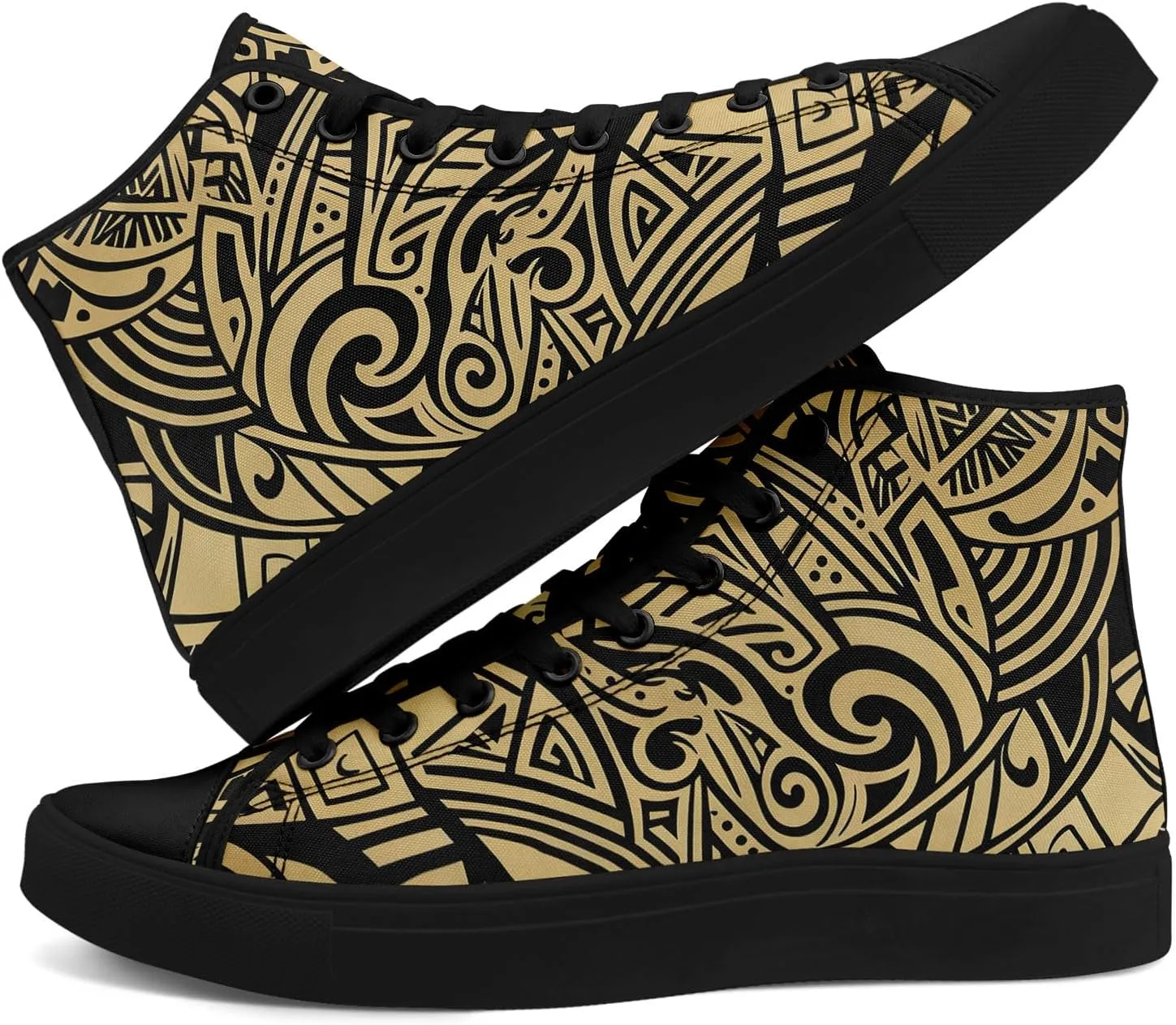High Top Sneakers for Women Men Canvas Shoes Lightweight Printed Lace Up Fashion Casual Walking Shoes Street Footwear