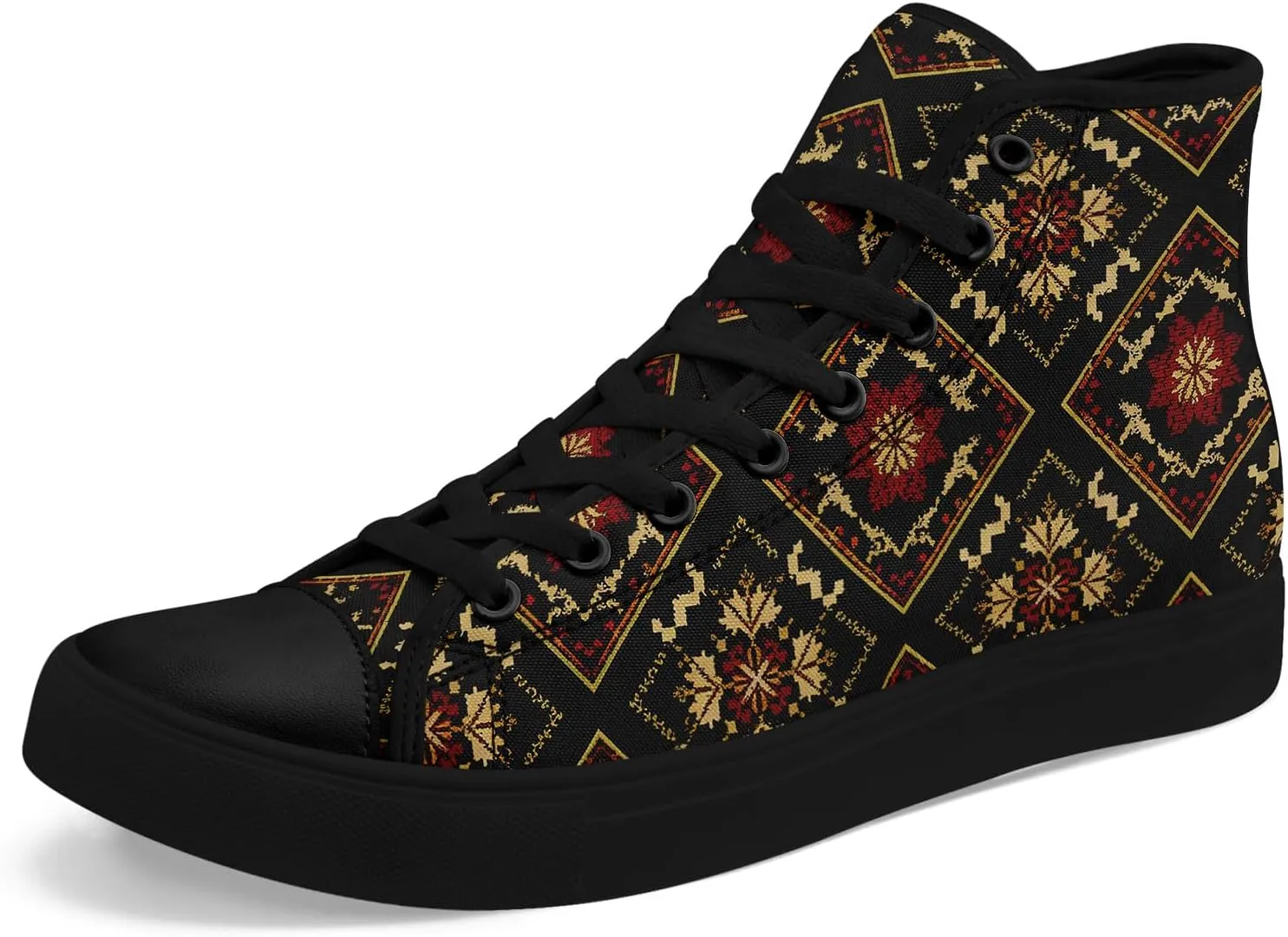 High Top Sneakers for Women Men Canvas Shoes Lightweight Printed Lace Up Fashion Casual Walking Shoes Street Footwear