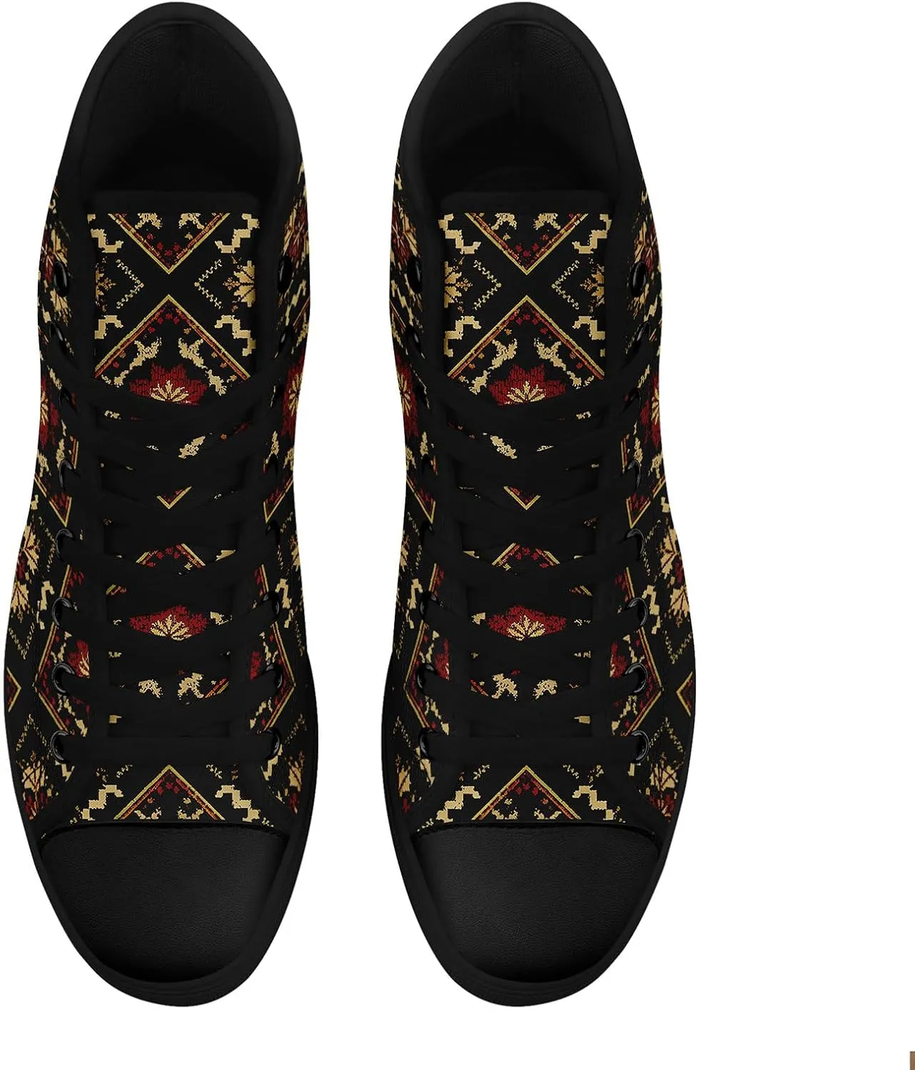 High Top Sneakers for Women Men Canvas Shoes Lightweight Printed Lace Up Fashion Casual Walking Shoes Street Footwear