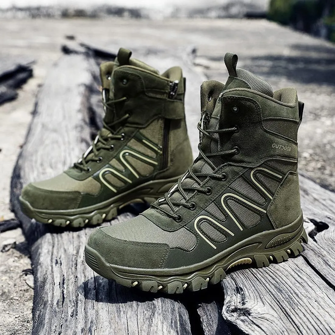 hongrenamz Walking Boots Mens Hiking Trekking Shoes Lightweight Outdoor Boots