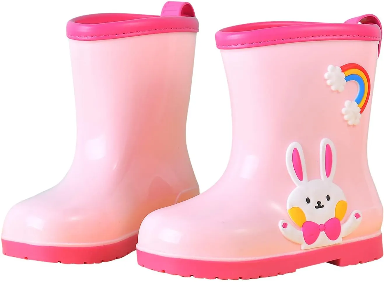 IWIHMIV Lightwight Waterproof Rain Boots Rubber Children Water Shoes Dinosaur Rain Boots for Boys