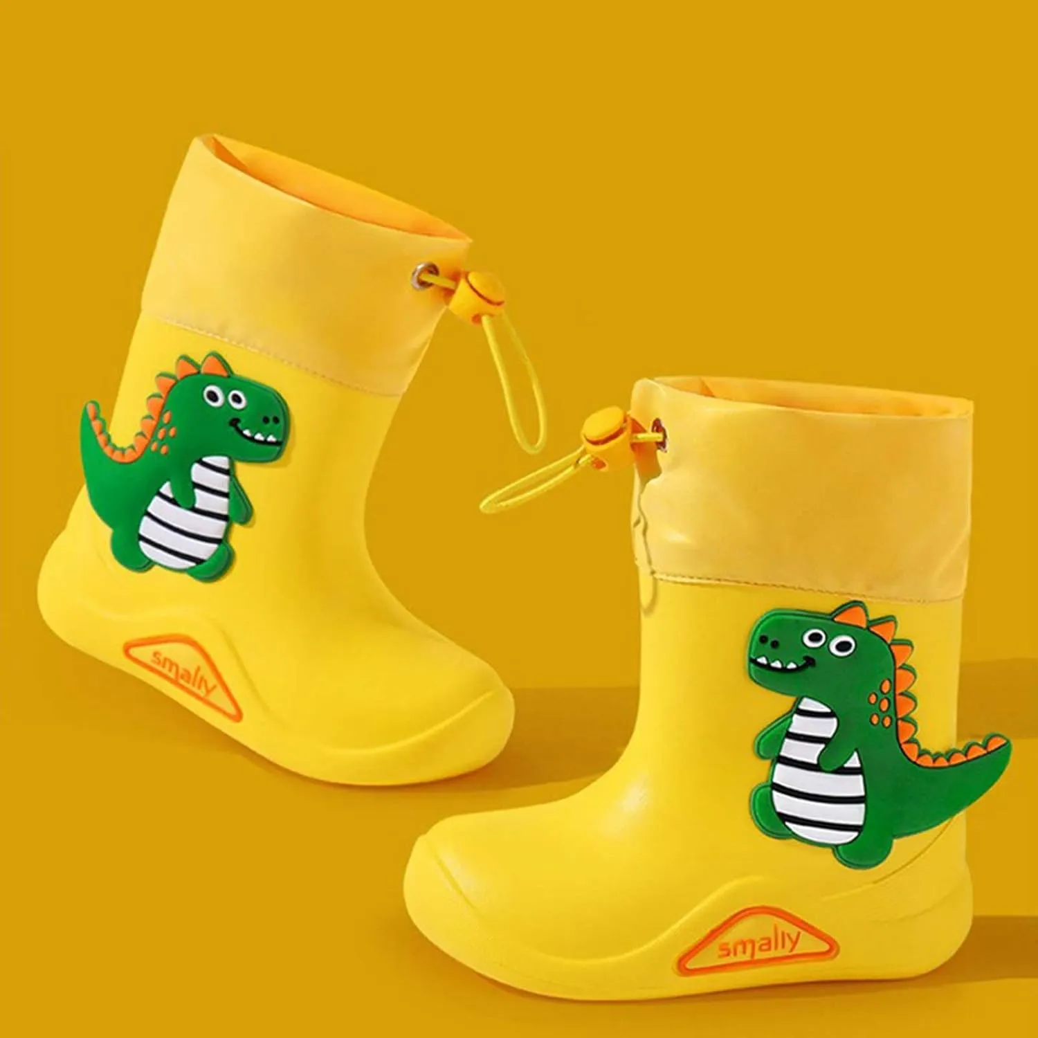 IWIHMIV Toddler Dinosaur Rain Boots Lightweight Waterproof Rainboots Outdoor Boys And Girls Water Shoes Non-Slip Rain Boots