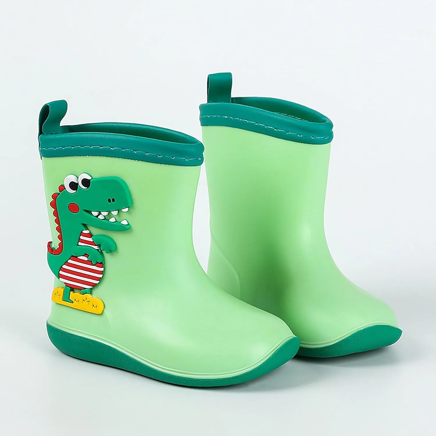 Kids Dinosaur Printed Rain Shoes Outdoor Non Slip Rain Boots Children's Teenage Mud Boots with Non Big Kids Winter Boots
