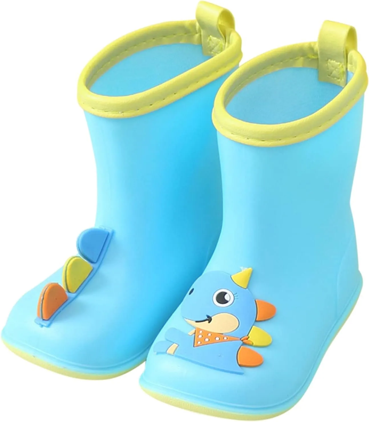 Kids Dinosaur Rain Boots for Boys Girls Mud Boots Waterproof Toddler Lightweight Rain Boots with Easy-On Toddler Shoes
