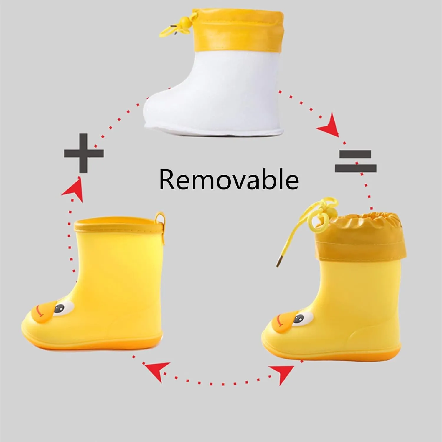 Kids Duck Boots Rain Boots Toddler Non Slip Rain Shoes Children Waterproof Boots for Boys and Girls Baby Boy Boots