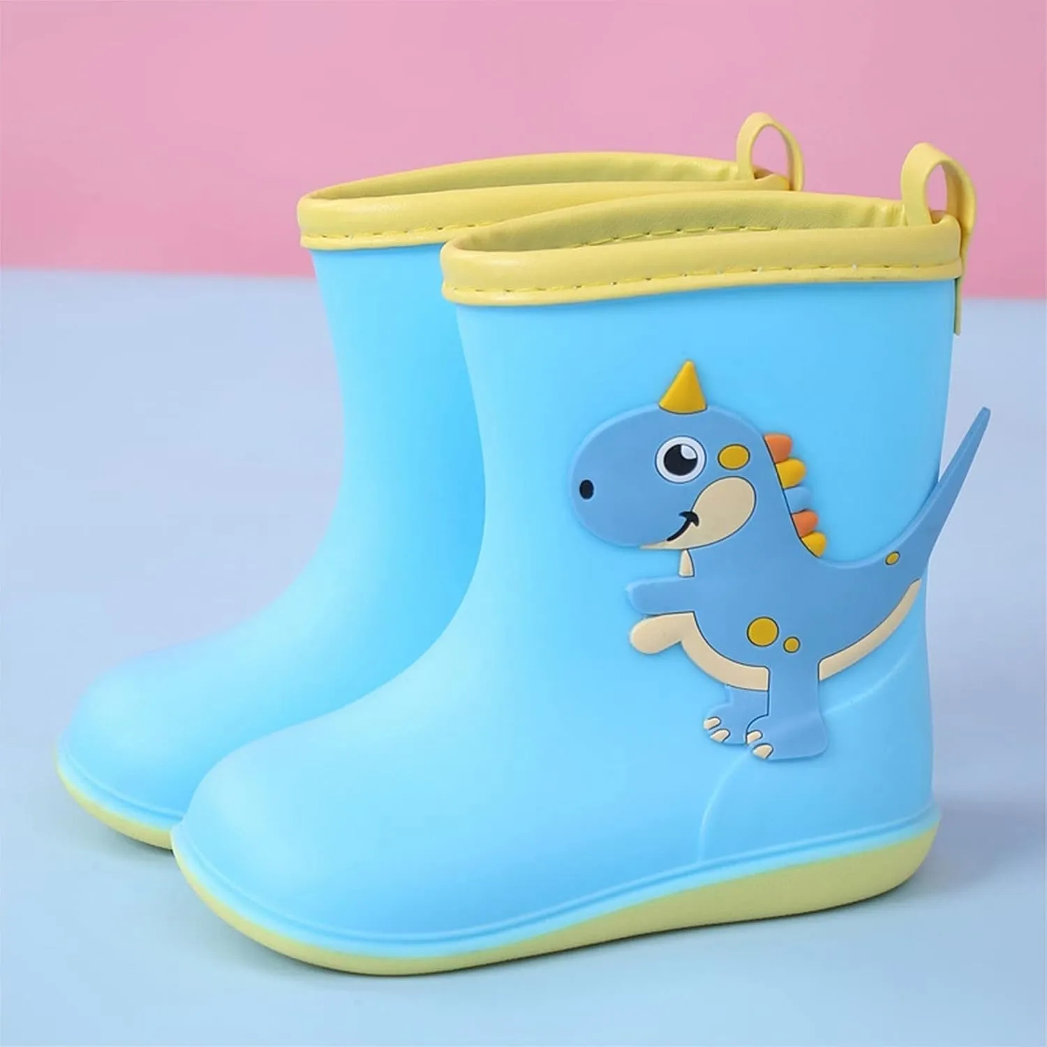 Kids Rain Boots For Girls Boys Toddler Waterproof Rubber Boots Dinosaur Printed Water Boots Toddler Rain Boots Boys