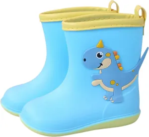 Kids Rain Boots For Girls Boys Toddler Waterproof Rubber Boots Dinosaur Printed Water Boots Toddler Rain Boots Boys