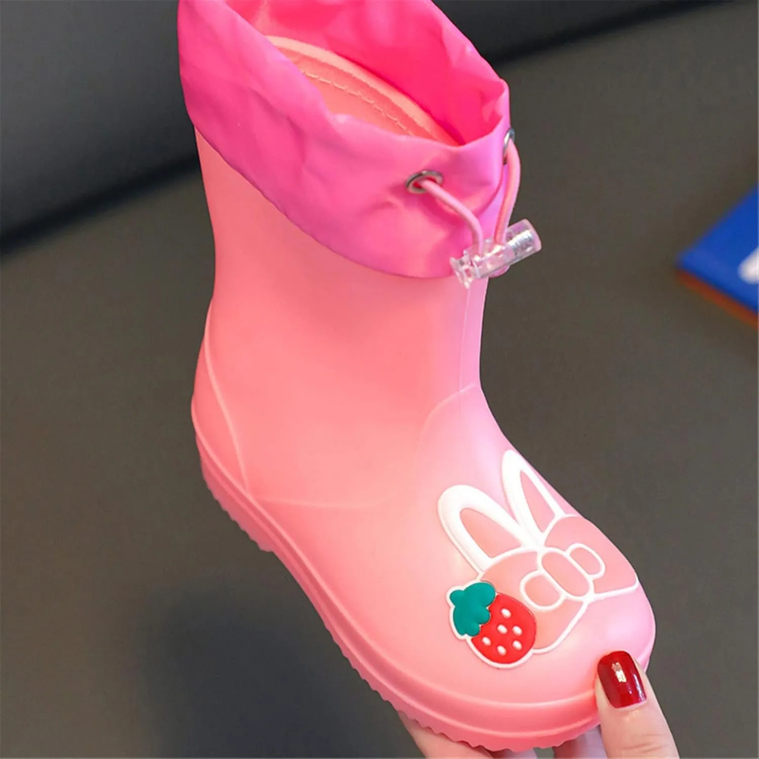 Kids Rain Boots for Girls Boys Waterproof Toddler Cute Cartoon Insulated Rubber Boots with Water Shoes for Kids