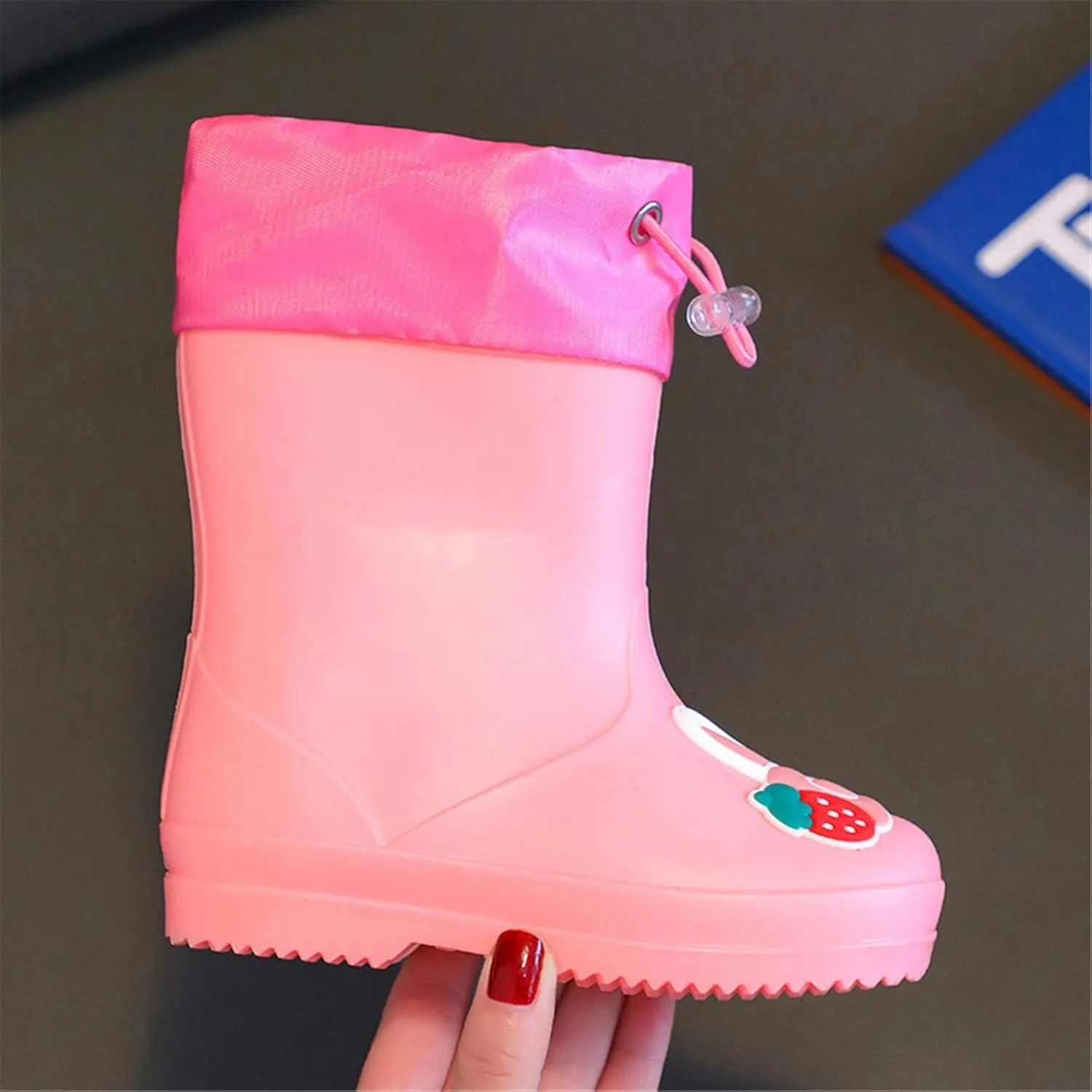 Kids Rain Boots for Girls Boys Waterproof Toddler Cute Cartoon Insulated Rubber Boots with Water Shoes for Kids