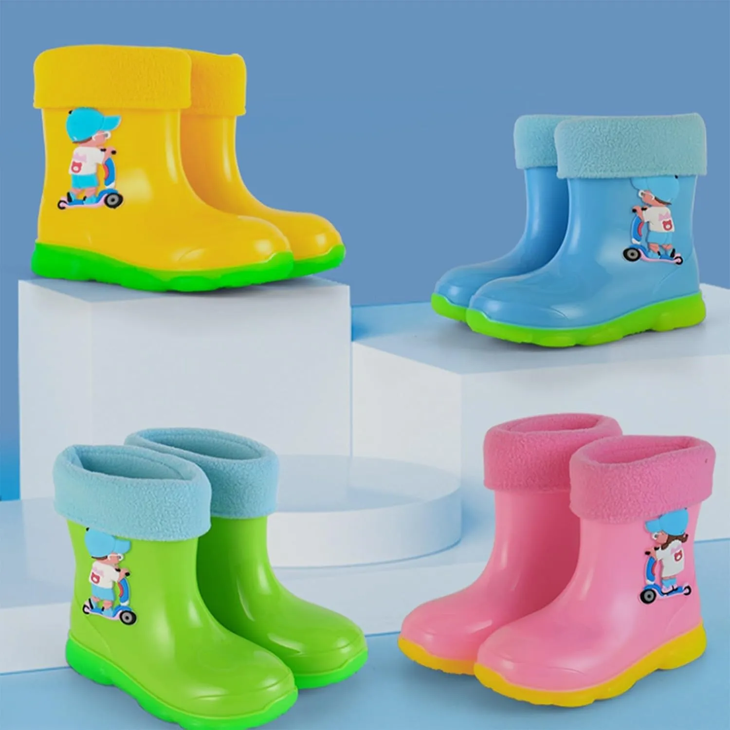 Kids Rain Boots Non Slip Water Shoes Classic Rainboots Non Rain Boots For Kid Rain Boots Toddlers Kids Boots Girls