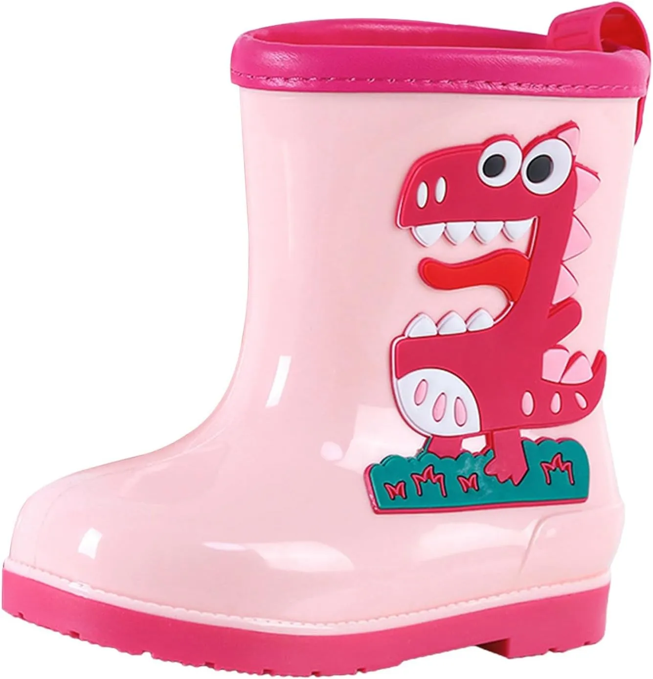 Kids Rain Boots Toddler Cute Animal Dinosaur Printed Waterproo Rubber Non-Slip Rainboots Shoes Rainboots Toddler