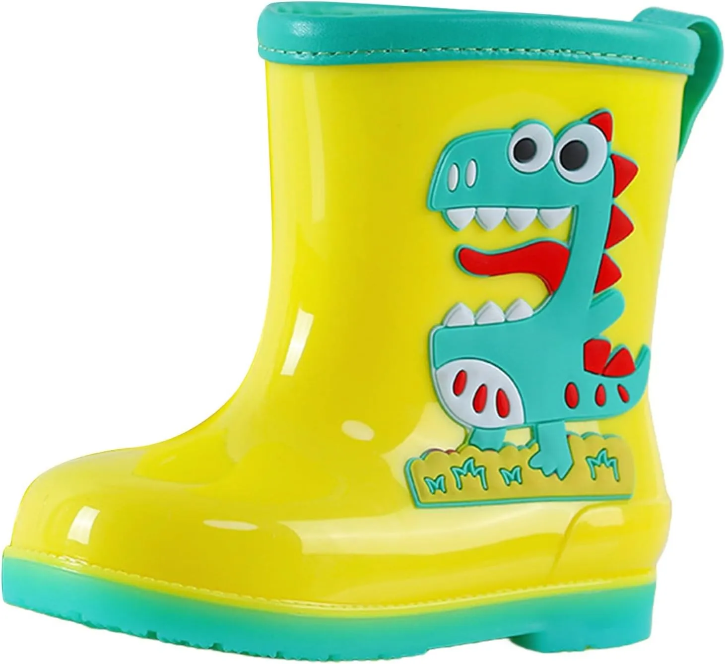 Kids Rain Boots Toddler Cute Animal Dinosaur Printed Waterproo Rubber Non-Slip Rainboots Shoes Rainboots Toddler