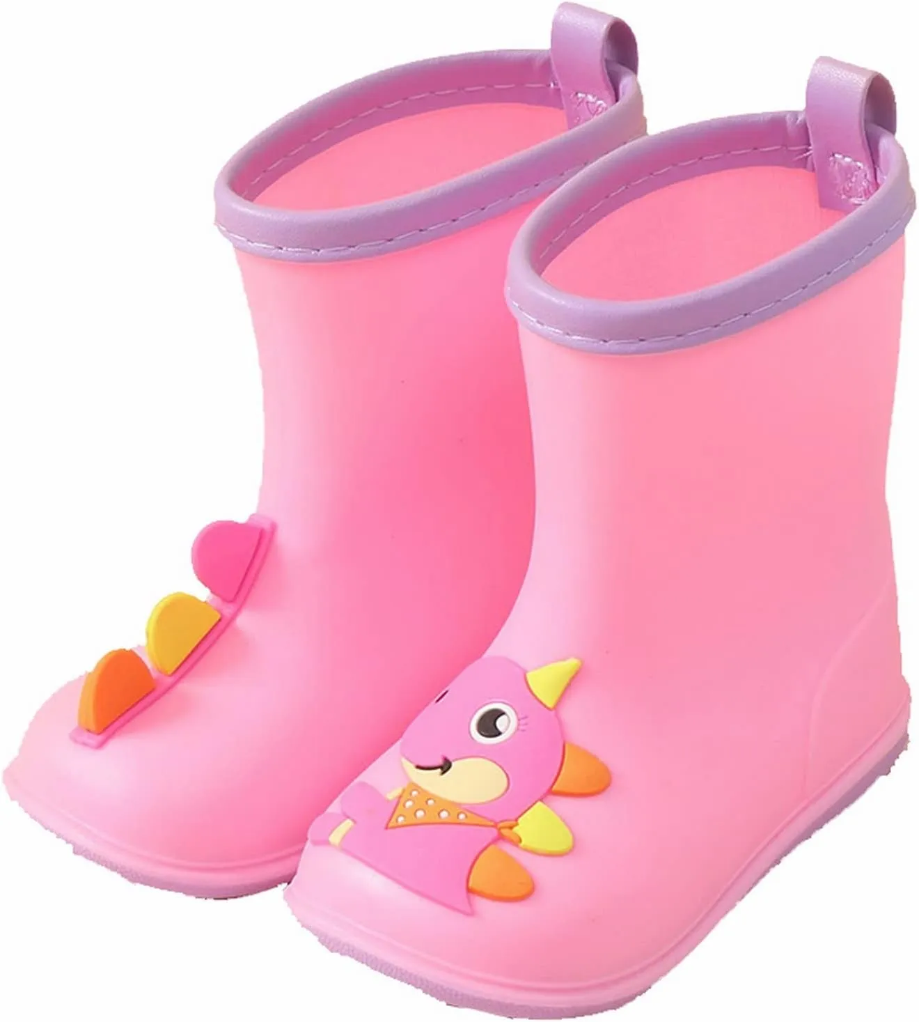 Kids Rain Boots, Toddler Girls Boys Rain Boots Waterproof Water Shoes Non-Slip Mud Boots with Cartoon Pattern