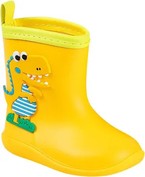 Kids Waterproof PVC Rain Boots Featuring Cute Dinosaur Toddler Girl and Boys Cute Cartoon Non Slip Rainy Shoes