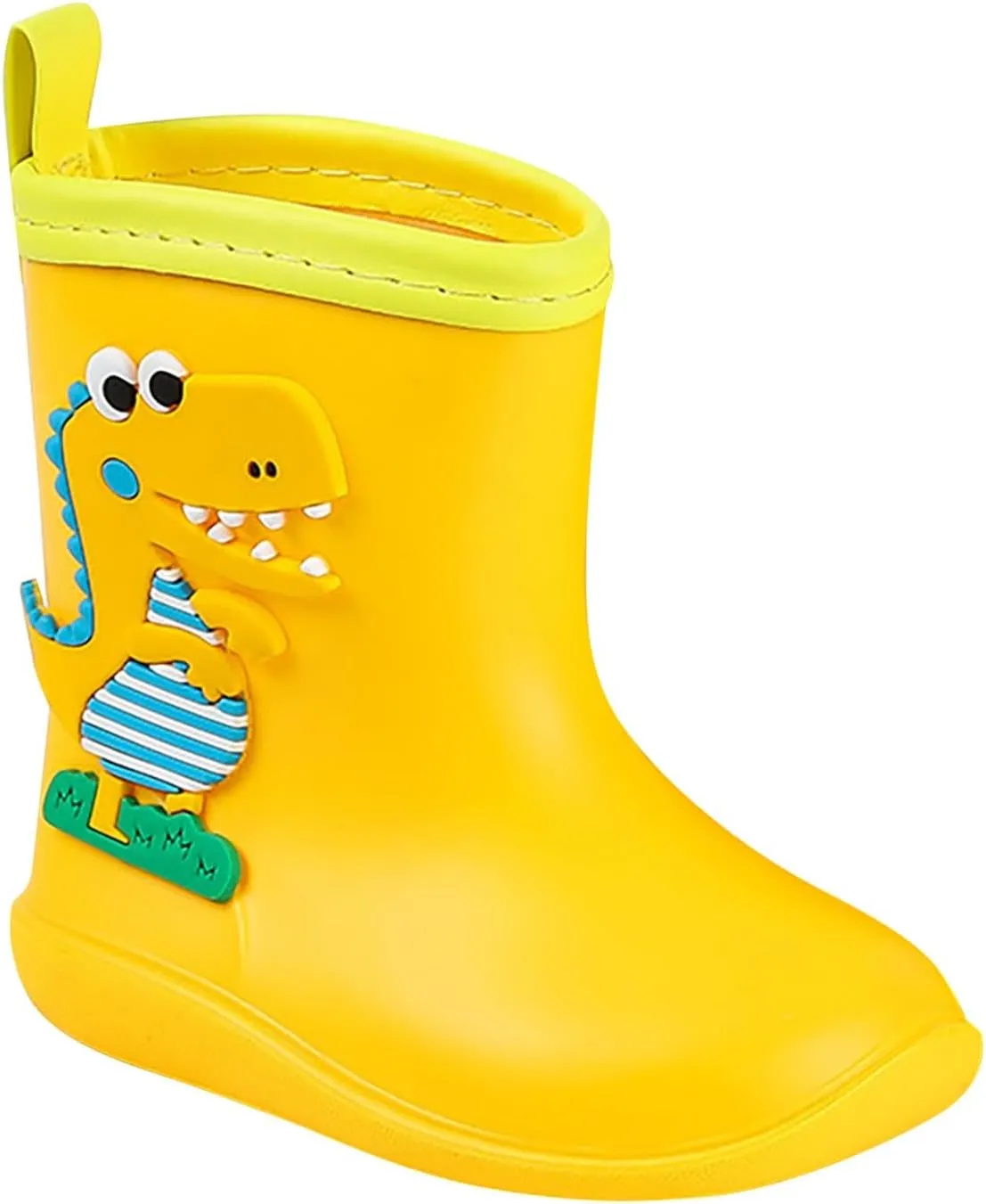 Kids Waterproof PVC Rain Boots Featuring Cute Dinosaur Toddler Girl and Boys Cute Cartoon Non Slip Rainy Shoes