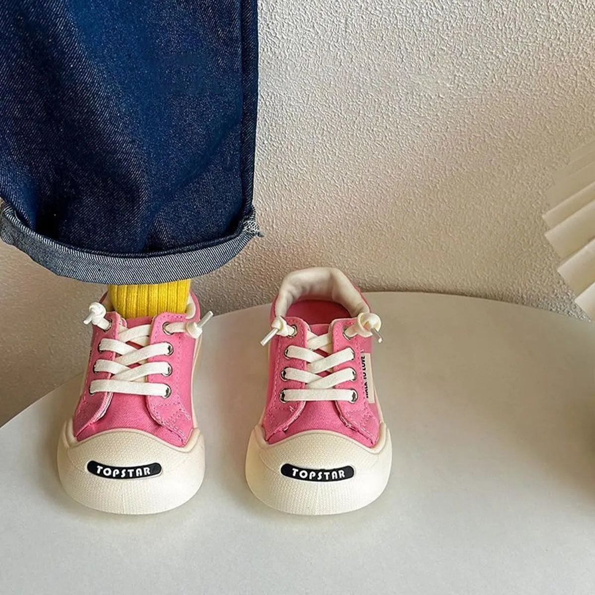 Kids Wide Toe Box Canvas Shoes Low Top Classic Canvas Sneakers Toddler Lace-up Fashion Casual Shoes for Boys and Girls