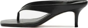 Kitten Heeled Sandals for Women Slip On Square Clip Toe Flip Flips Low Heel Pumps Comfortable Thong Slide Shoes Dressy Slippers